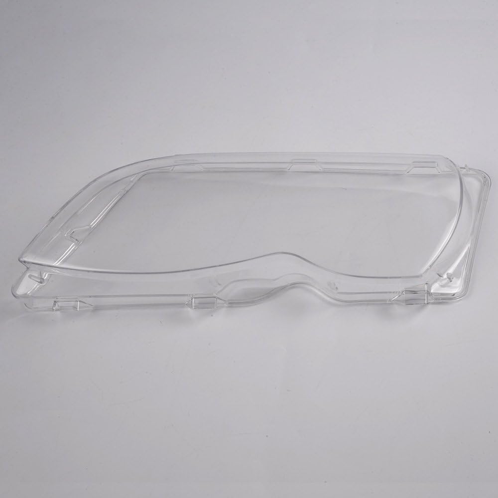 2 piezas de cubierta transparente para faros delanteros compatibles con BMW E46 serie 3 4DR 2002-2005 izquierda derecha delantera cubierta de lente