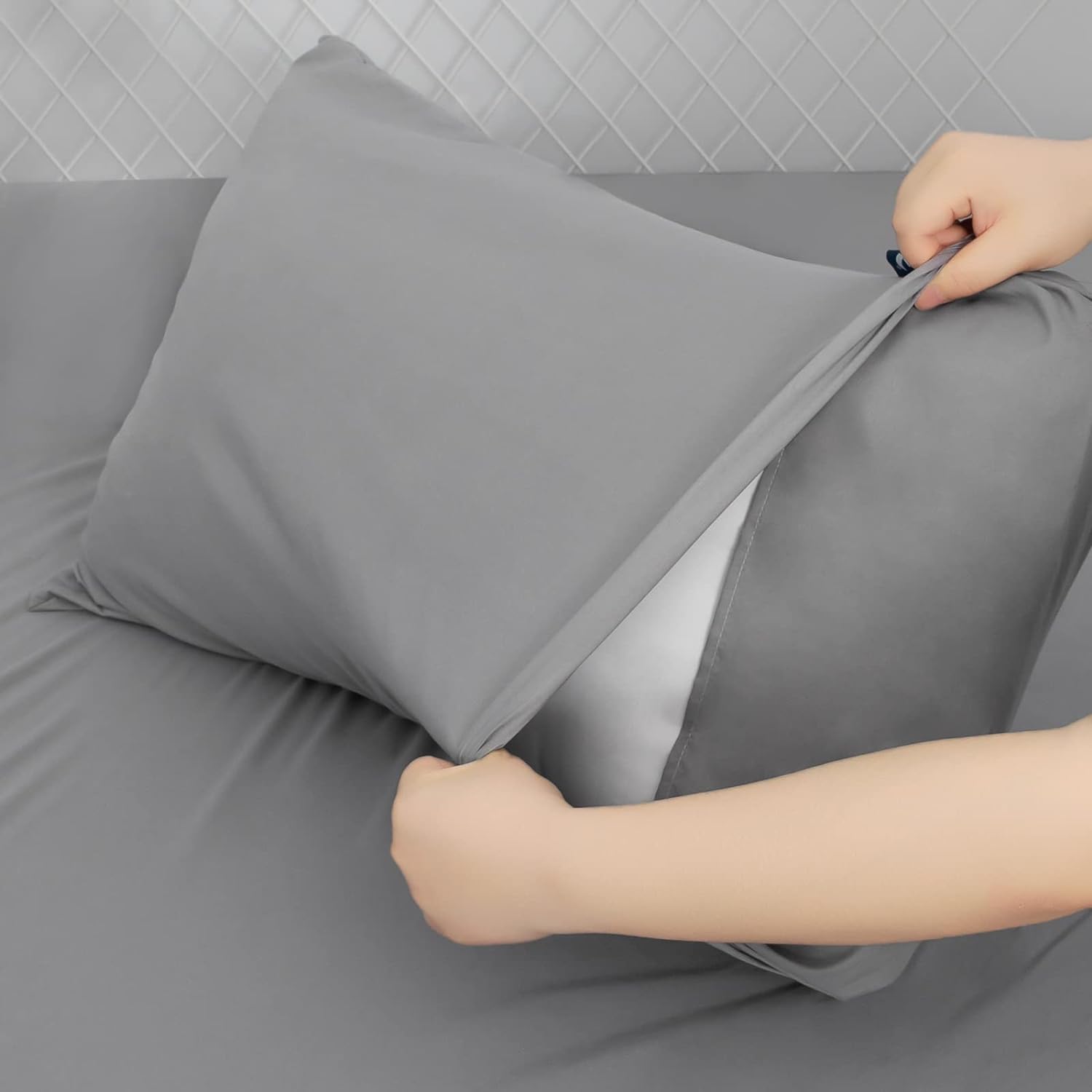 Juego de sábanas tamaño matrimonial de bolsillo extra profundo para colchón de aire, sábanas de bolsillo profundo, sábanas con bolsillos laterales,