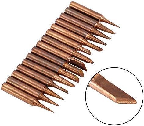Juego de puntas de soldadura reemplazables de cobre puro de la serie 900M-T, 15 piezas, estación de soldadura de baja temperatura, forma K, B, I,
