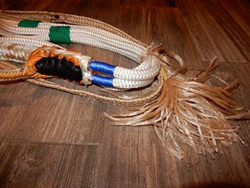 Alligator Bull Rope White Nylon 9×7 RH 34″ x 34″ Soft Bull Riding – Cuerdas de toro EPT 16′