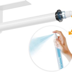 SpaceAid SprayNeat – Soporte para toallas de papel con botella de spray, soporte para toallas de papel debajo del gabinete con rociador en el centro SpaceAid SprayNeat – Soporte para toallas de papel con botella de spray, soporte para toallas de papel debajo del gabinete con rociador en el centro