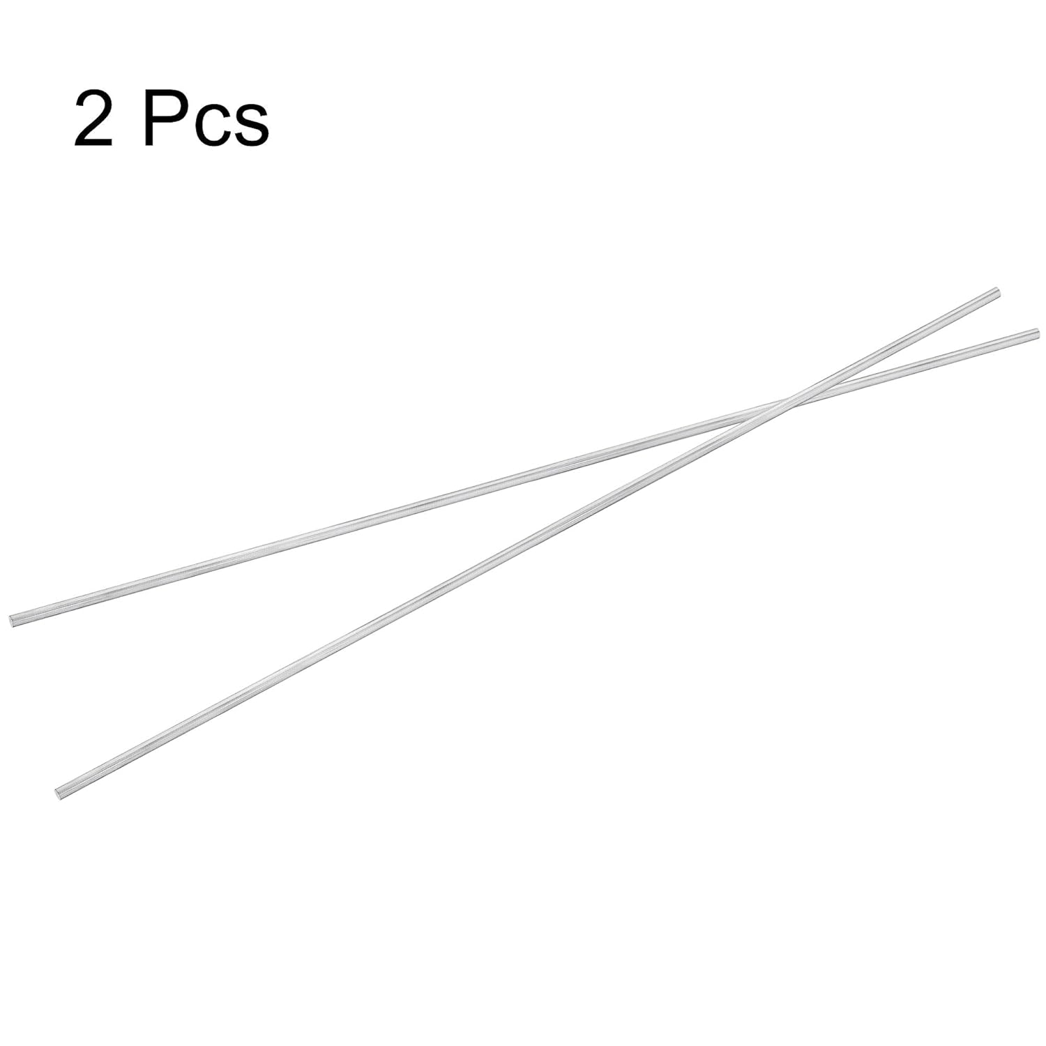 uxcell Barra de torno de varilla redonda sólida de aluminio 0.197 in x 19.685 in para herramienta de manualidades de bricolaje 2 piezas