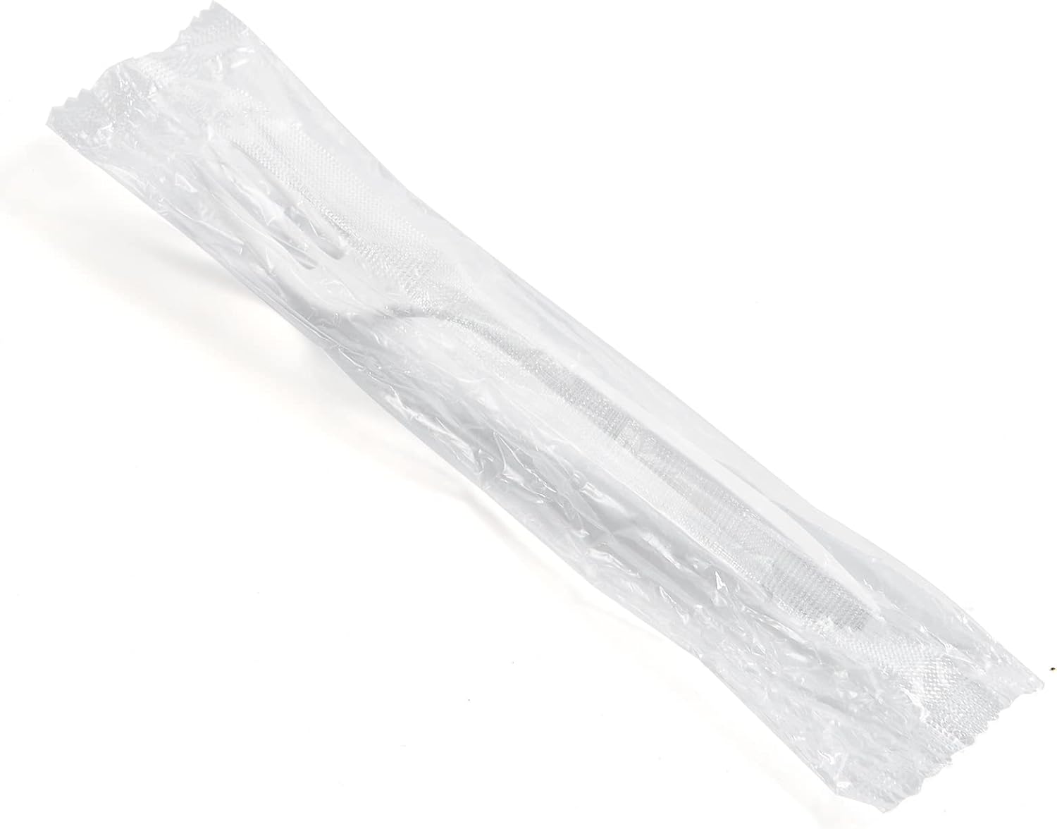 Tenedor blanco desechable de peso medio de polipropileno envuelto individualmente (caja de 1000)