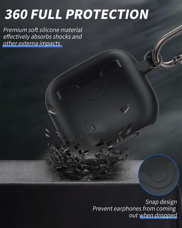 Funda para AirPods 3, accesorios de protección de silicona con llavero compatible con Apple AirPod de 3 generación 2021 para mujeres, hombres, niñas