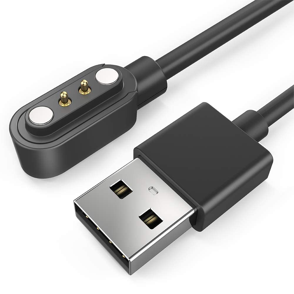 E ECSEM Cargador de repuesto para reloj inteligente ANDFZ T42, cable de carga magnético de 23.6 in, color negro, paquete de 2
