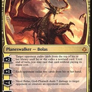 MTG Magic The Gathering – Nicol Bolas, Dios-Faraón (140) – Hora alemana de la devastación HOU, multicolor, HOU140 MTG Magic The Gathering – Nicol Bolas, Dios-Faraón (140) – Hora alemana de la devastación HOU, multicolor, HOU140