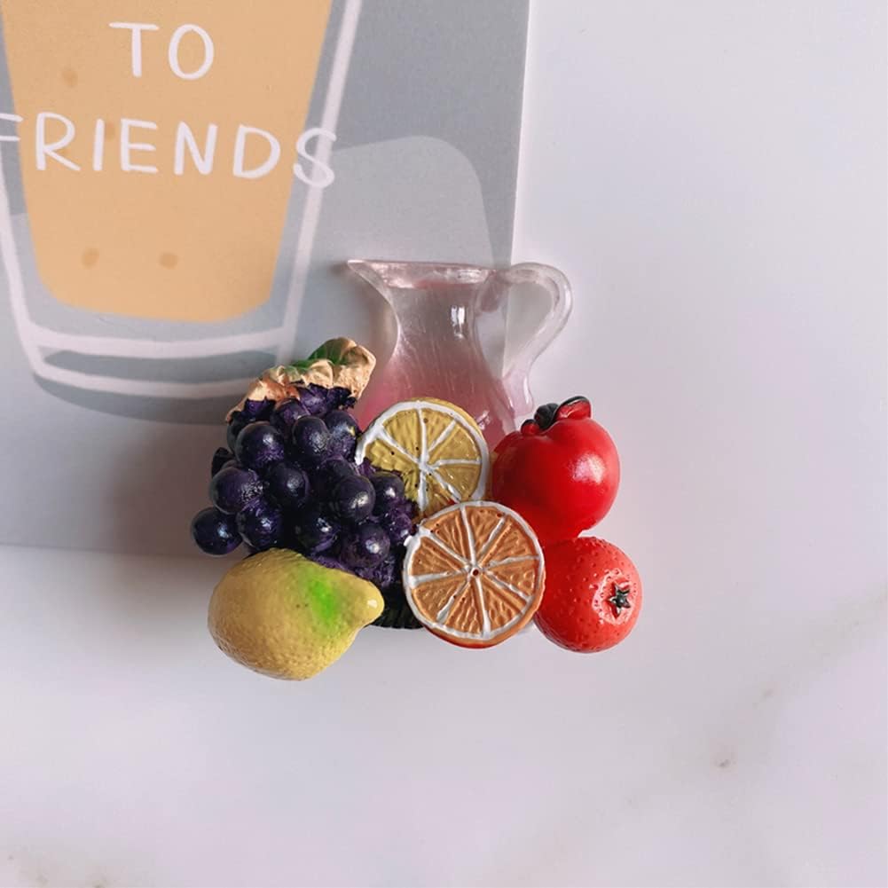 Imanes del refrigerador del jugo de uva, imán creativo del refrigerador del jugo de fruta, imanes del refrigerador de la fruta de la oficina de los