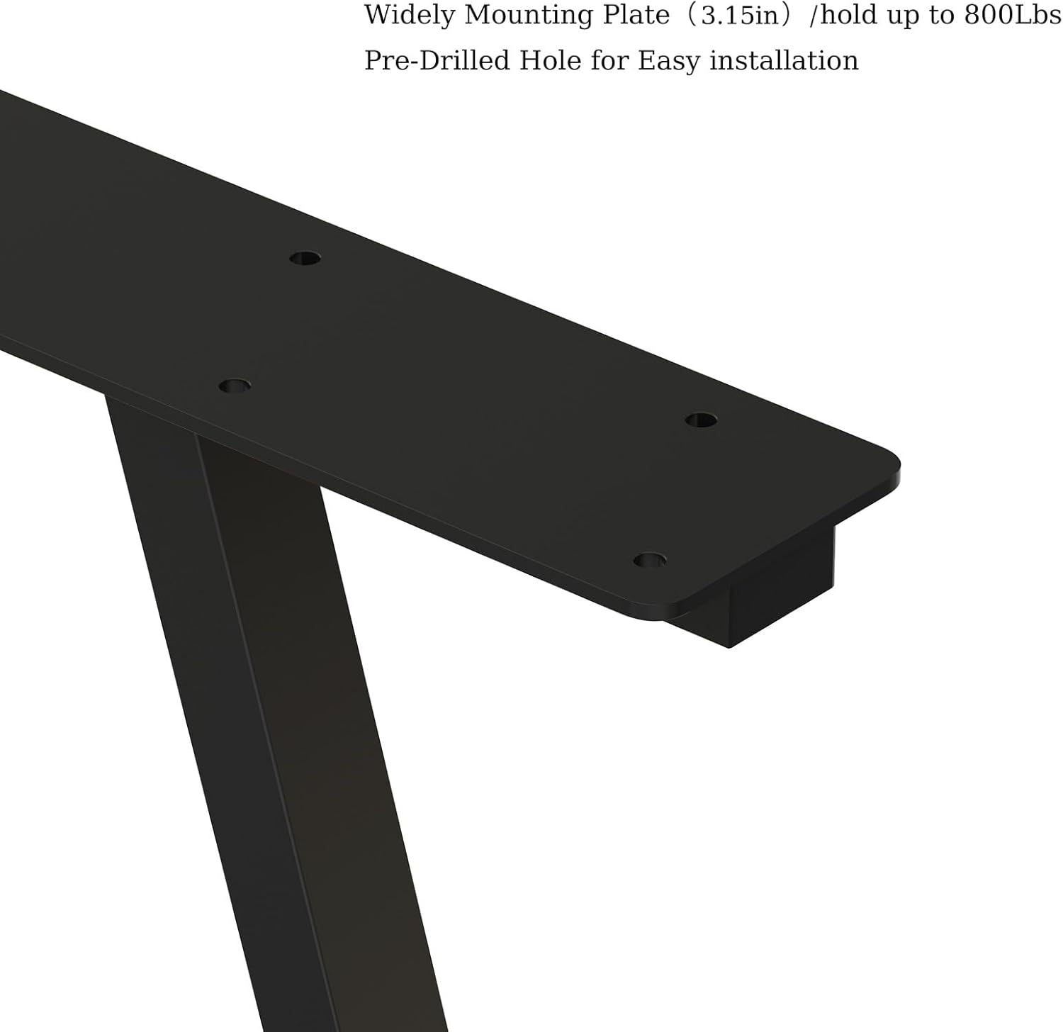 HOMEKAYT Patas de metal para mesa, patas de escritorio de 28 pulgadas de alto x 24 pulgadas de ancho, patas de mesa de estilo industrial y moderno,