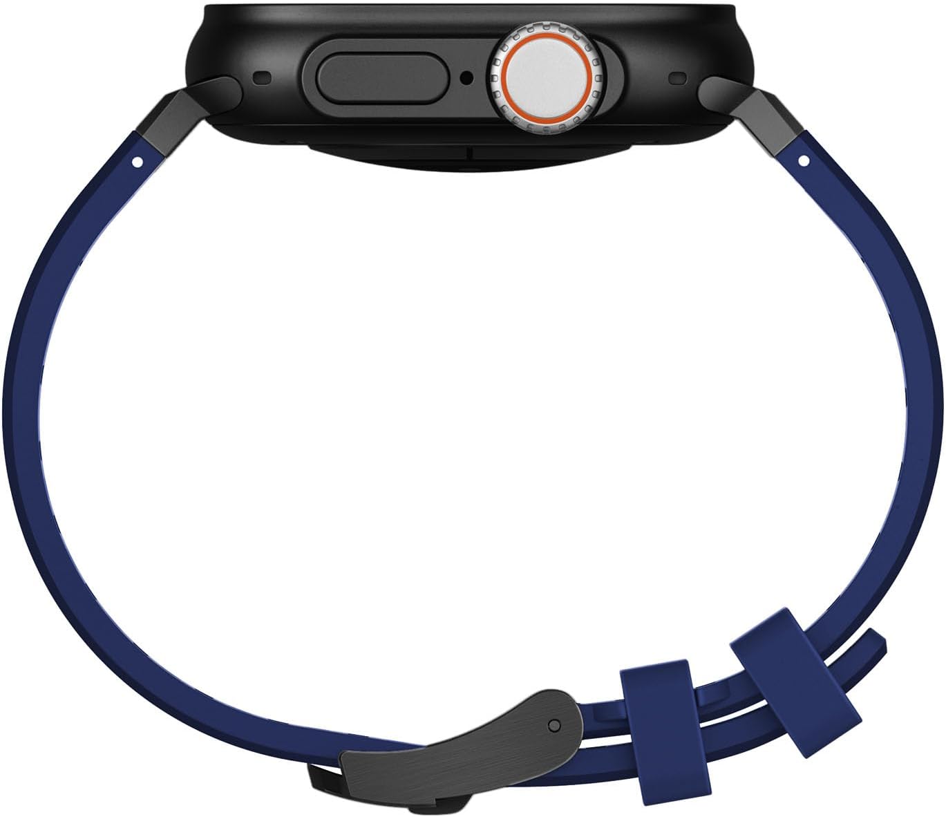 Compatible con Apple Watch Ultra 2 Band para hombre, correa de silicona y hebilla de acero inoxidable diseñada para iPhone Watch, correas iWatch