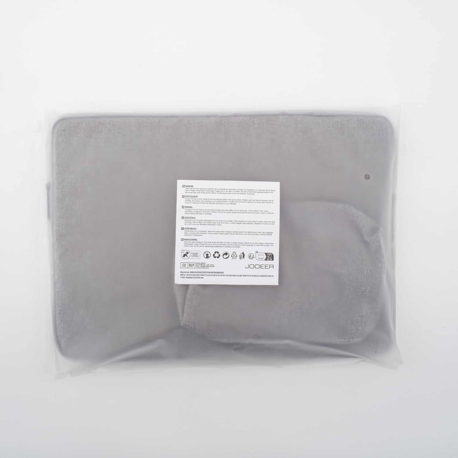 Funda para laptop de 11 pulgadas para MacBook Air de 11 a 11.6 pulgadas, funda acolchada de poliéster impermeable delgada con bolsillo pequeño, gris