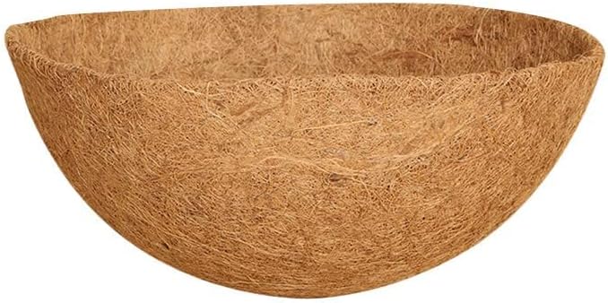 Paquete de 3 revestimientos redondos de coco para maceteros redondos de fibra de coco, repuesto de cáscara de coco para plantar macetas de jardín