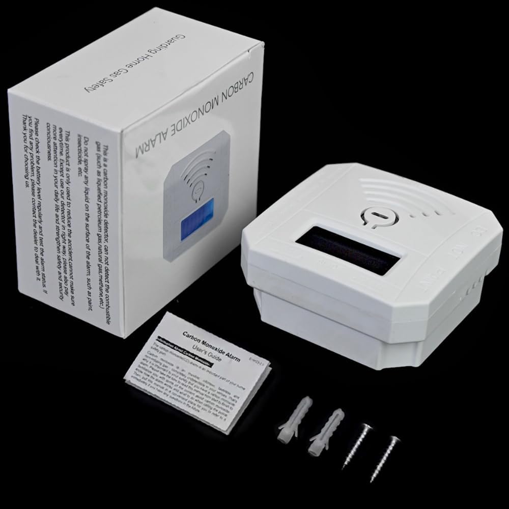Wxaxyuii Carbon Monoxide Detector,Portable Smart CO Alarm with LCD Display and Sound Warning,CO Monitor Alarm Detector for HomeRV,Battery Powered