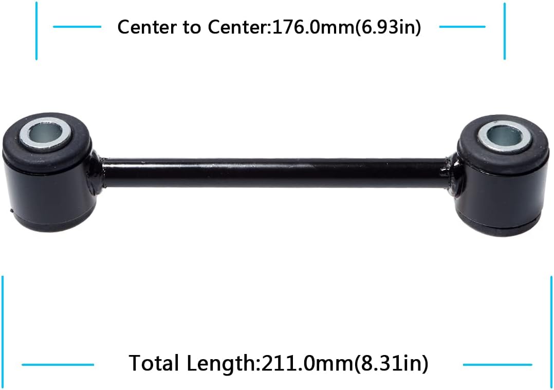 AUQDD 4 unidades (K3197 x2 K80244 x2) Barra estabilizadora delantera y trasera compatible con Je-ep Wrangler TJ 2006-1997