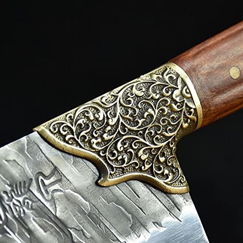 Cuchillo de carnicero de carne, Longquan fantasma mano para cortar filo afilado cuchillo de cocina forjado a mano cuchillos domésticos cuchillo de