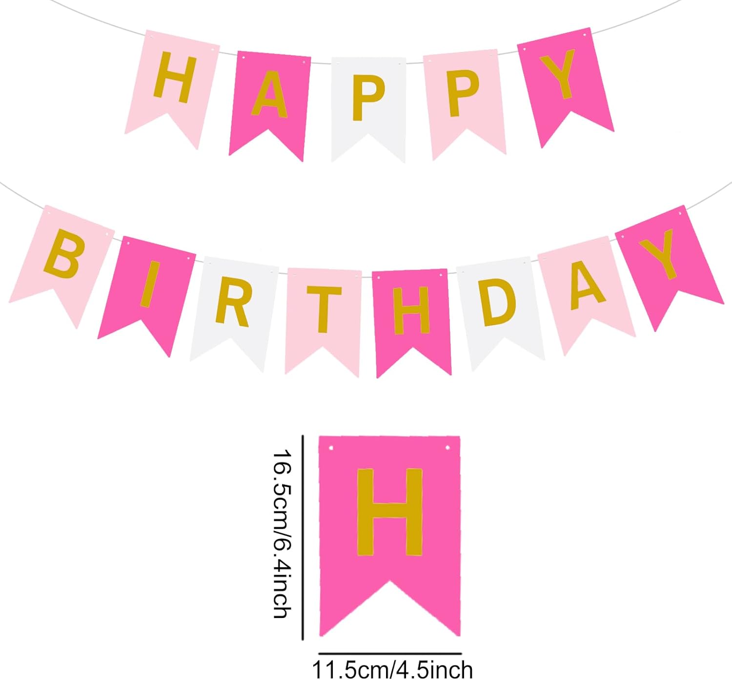 Cartel decorativo de feliz cumpleaños con letras brillantes con purpurina de colores mezclados para cumpleaños, suministros de decoración de fiesta