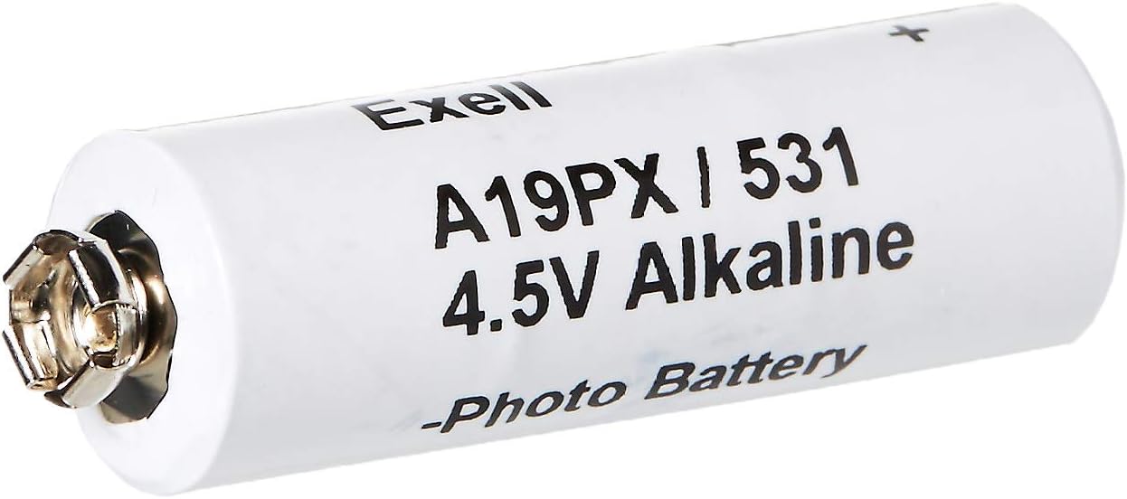 Exell Battery A19PX – Batería alcalina para cámara de 4,5 voltios, 600 mAh