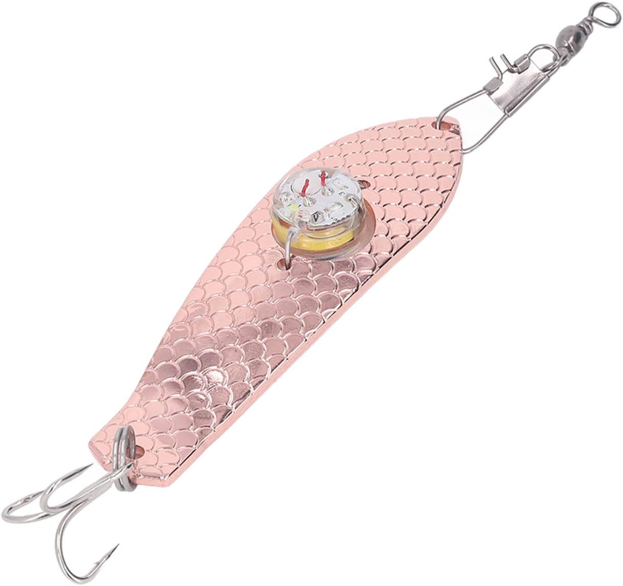 Keenso Señuelo de pesca LED de acero inoxidable a prueba de óxido con luz LED para accesorios de pesca, fuerte, duradero y resistente a la corrosión