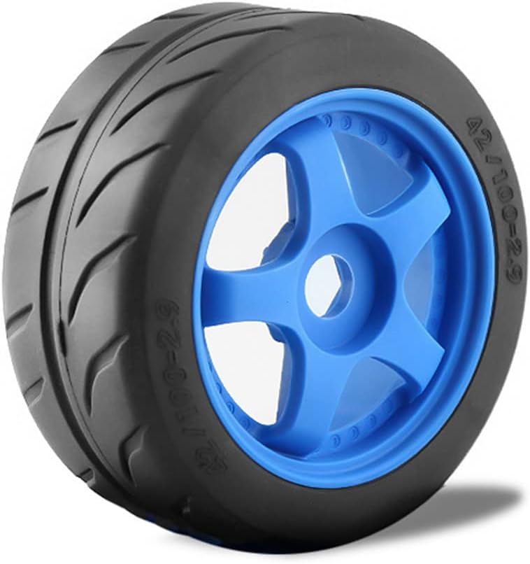 NUHUi Un juego de neumáticos universales RC para Slash 2WD 18 ARRMA17 Infraction Limitless Best Gift F1 4.01 pulgadas de diámetro (4 piezas) (azul)