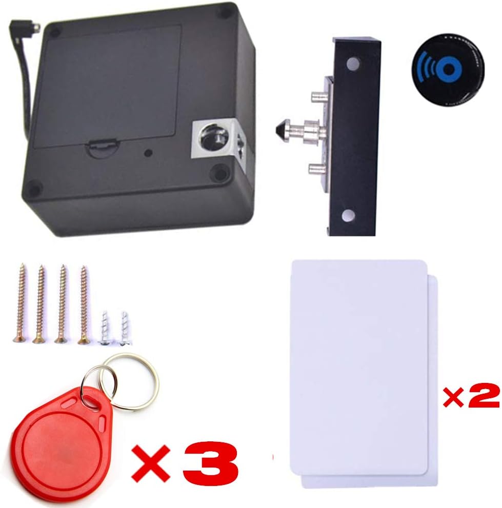 Cerradura electrónica para gabinete, cerradura RFID oculta para bricolaje, función NFC compatible, para armario de madera, cajón, armario sin