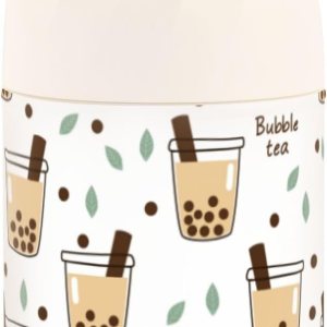 Bubble Milk Tea Cup Green Tea Leaves Kids Womens Insulated Food Jar Container with Spoon 17oz500ml Food Containers For Hot Food Stainless Steel Bubble Milk Tea Cup Green Tea Leaves Kids Womens Insulated Food Jar Container with Spoon 17oz500ml Food Containers For Hot Food Stainless Steel