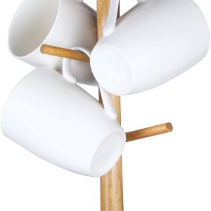 Buruis Soporte para tazas de madera, base de mármol, soporte para tazas, soporte para tazas, taza de café de cocina, soporte para encimera, soporte Buruis Soporte para tazas de madera, base de mármol, soporte para tazas, soporte para tazas, taza de café de cocina, soporte para encimera, soporte