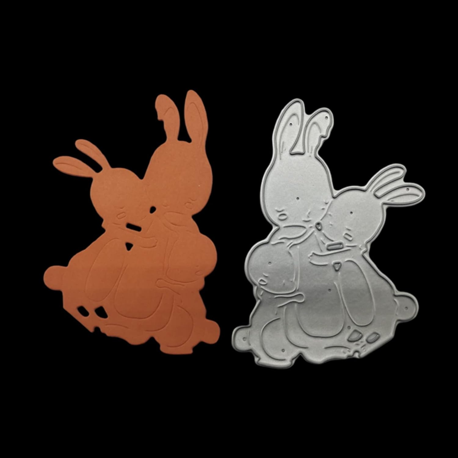Plantilla de molde de estampado en relieve de conejos de Pascua, troquelado, para manualidades, álbumes de fotos, decoración de álbumes de fotos,