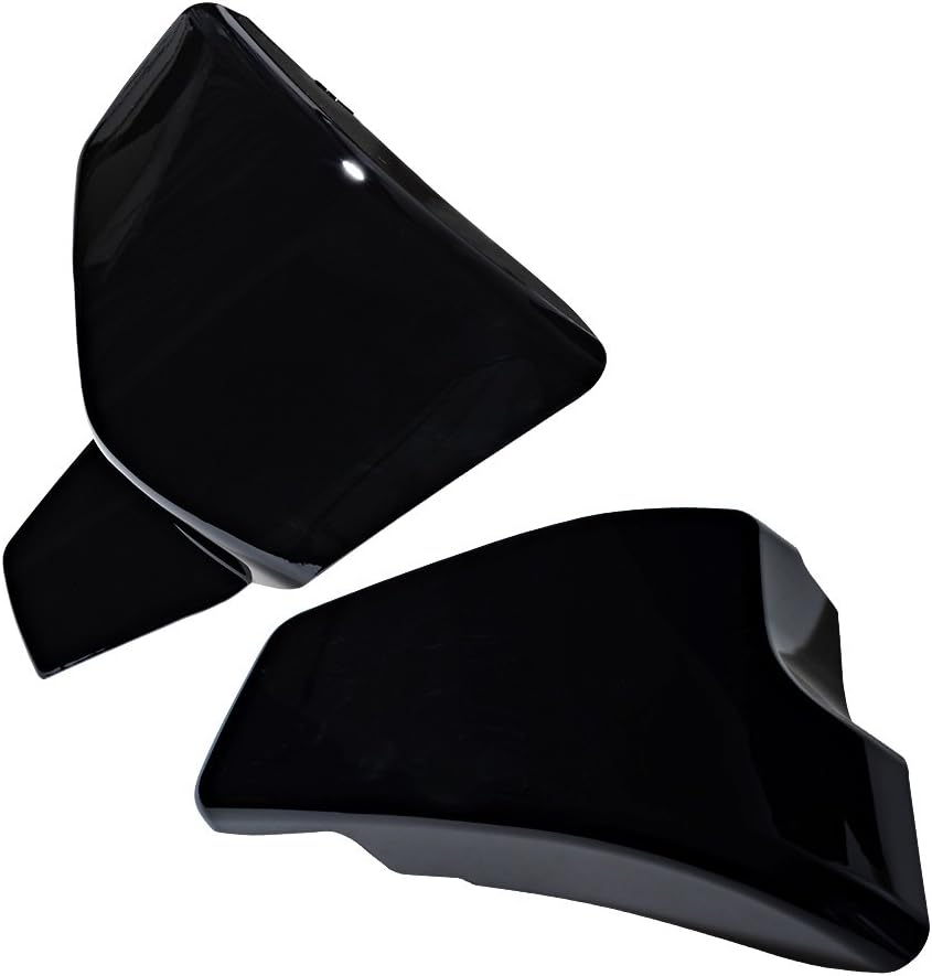 Cubierta lateral izquierda derecha de batería negra brillante compatible con Honda 1999-2008 VLX 600 1999-2007 VT 600 C CD Shadow VLX Deluxe