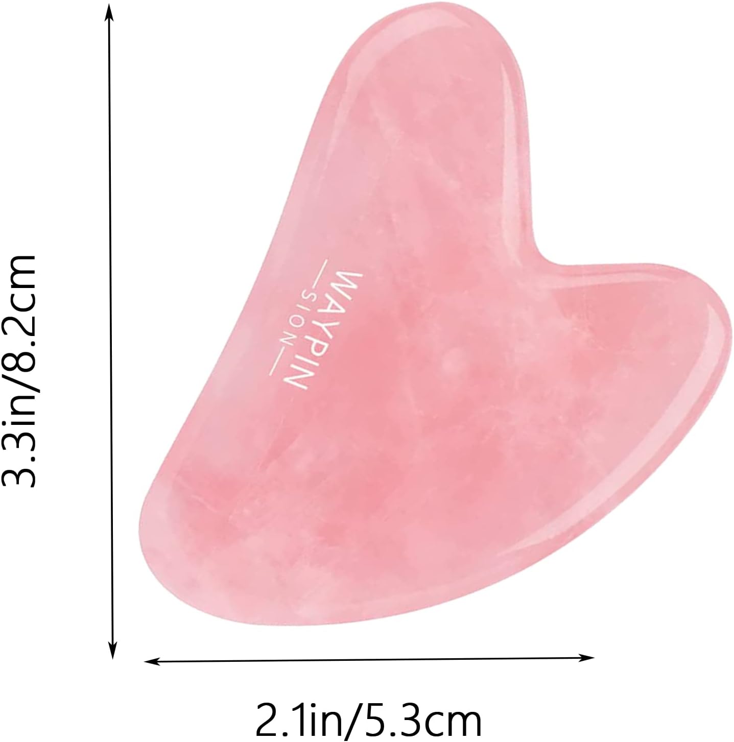 Gua Sha Stone, herramienta Guasha de cuarzo rosa para masaje facial y corporal de piel, herramienta diaria antienvejecimiento para la salud y el