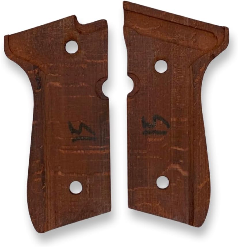 Puños de madera para Beretta 92FS, 92, 92F, 92A1, 92FS INOX, 92G, 92D, 96, 96D, 96A1, M9, M9A1 Cachas para 0.354 in Beretta 92FS