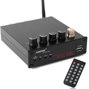 Amplificador de potencia Bluetooth 5.1 100Wx2+100W estéreo HiFi 2.1 CH Amplificador de sonido digital 24Bit192kHz Clase D Amp USB DAC, soporte de Amplificador de potencia Bluetooth 5.1 100Wx2+100W estéreo HiFi 2.1 CH Amplificador de sonido digital 24Bit192kHz Clase D Amp USB DAC, soporte de