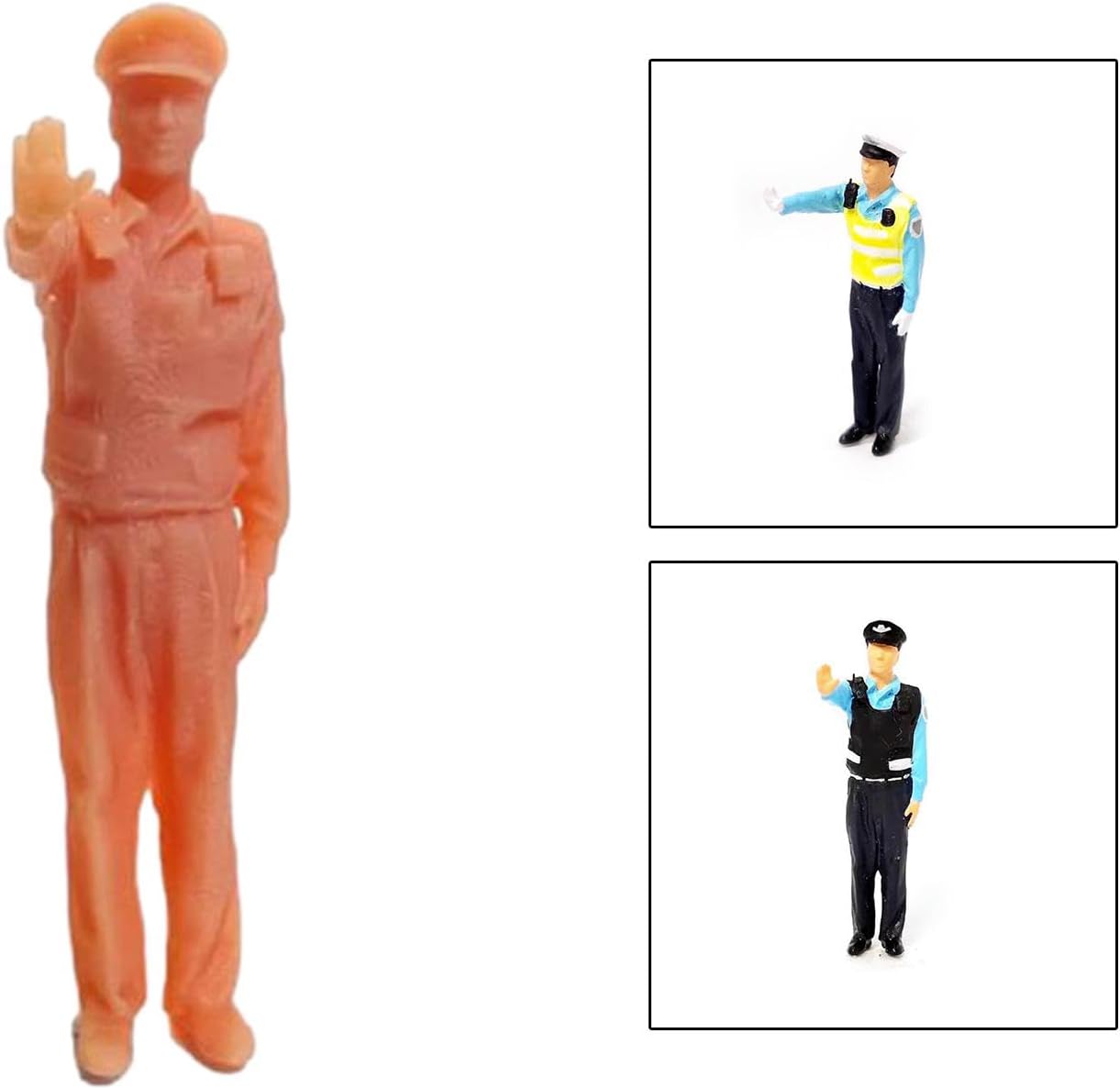 Figura de diorama a escala 164, escena en miniatura, gente pequeña, modelo, personaje, tráfico, policía, accesorios de fotos para kits de