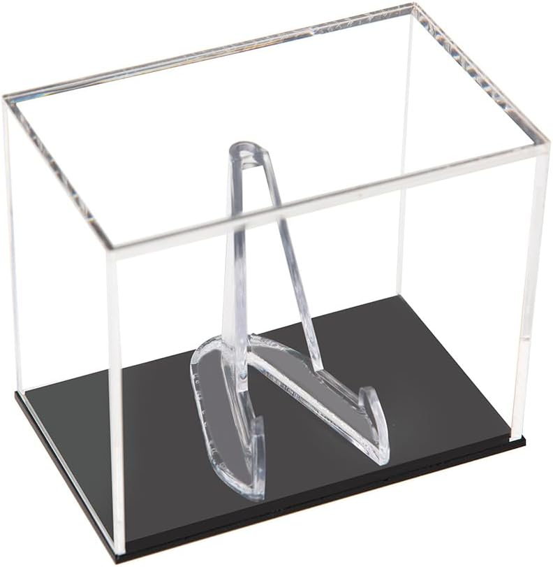 Soporte de exhibición con hebilla de cinturón, caja de acrílico transparente, estante protegido, estante de almacenamiento, colecciones de cubiertas