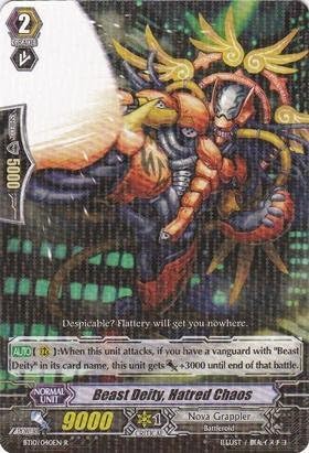 Cardfight!! Vanguard TCG – Deidad Bestia, Caos del Odio (BT10040EN) – Booster Set 10 Retorno triunfante del Rey de los Caballeros