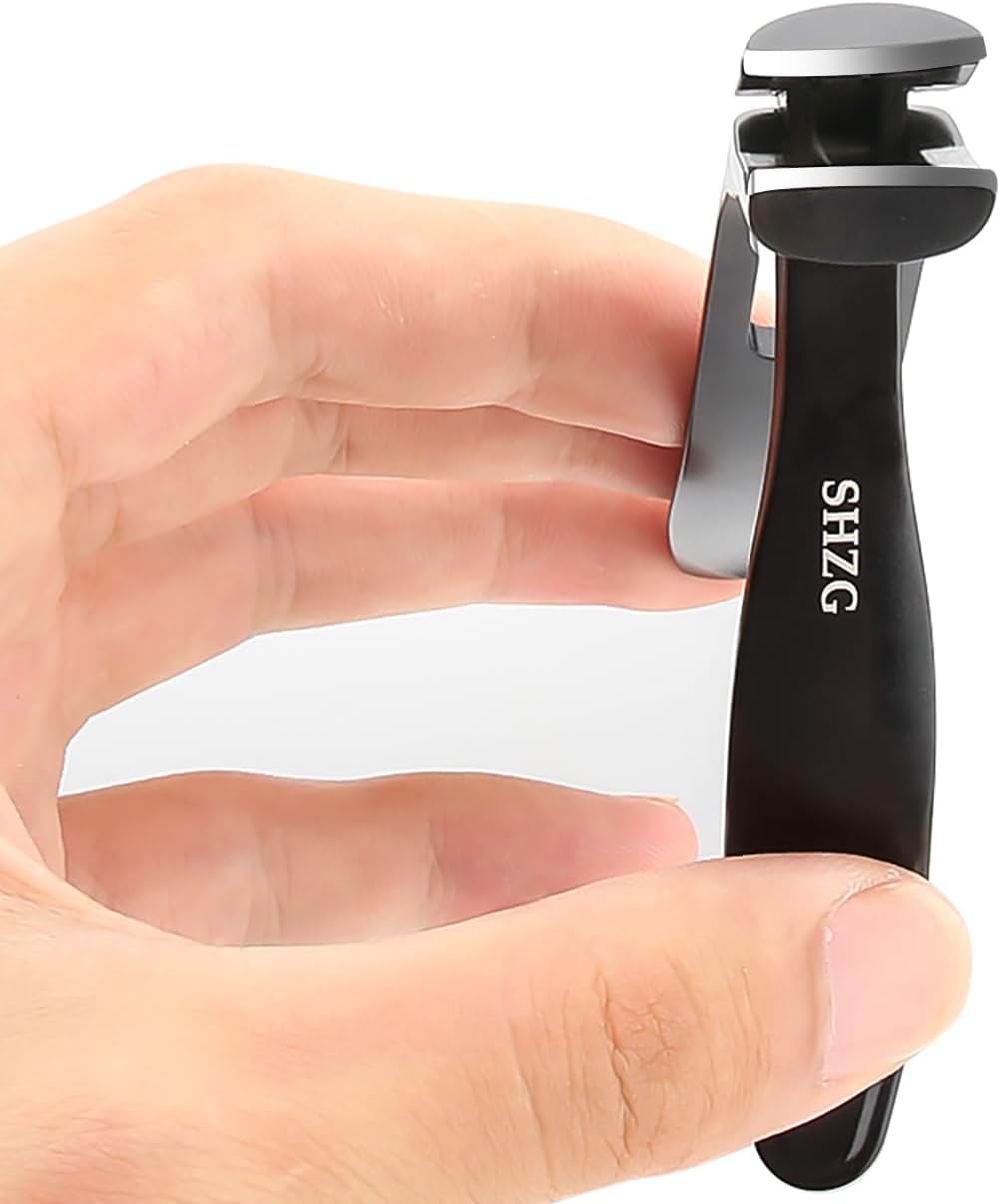Cortaúñas con apertura ancha de mandíbula, afilada cabeza en ángulo para uñas de los pies para hombres y mujeres, fácil llegar a tus uñas