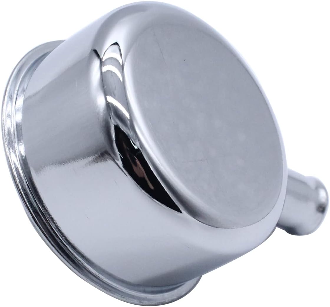Cubierta de válvula redonda de acero cromado con ojal de tubo de ventilación para válvula de orificio de 1-14 pulgadas, se adapta a SBC BBC SBF 327