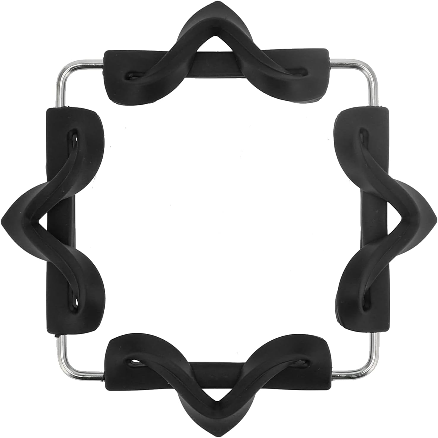 Salvamanteles de silicona para ollas, salvamanteles, soporte para ollas calientes de acero inoxidable, posavasos antideslizantes, aislamiento