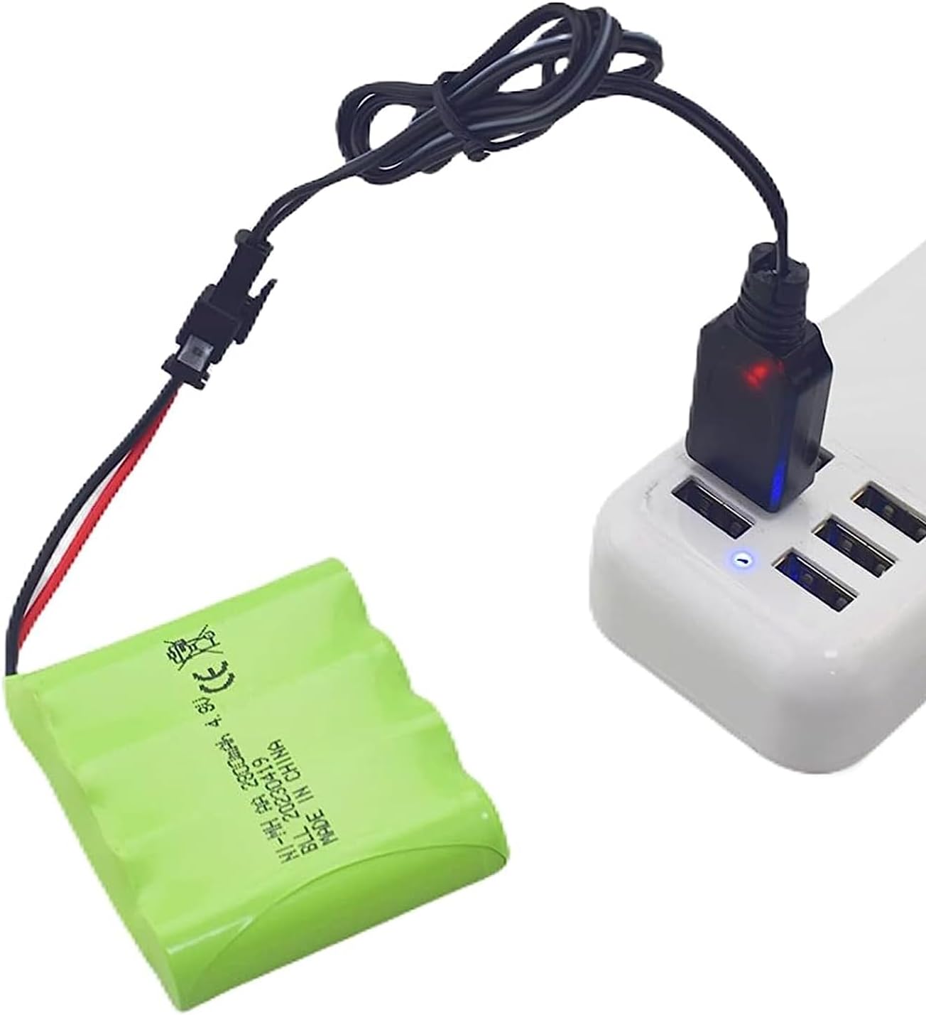 PUOO Batería recargable AA de 4.8 V 2800 mAh con enchufe SM-2P y cable de carga USB para SY-E511 RC Excavadora Camión Ingeniería Vehículo E562 TD141
