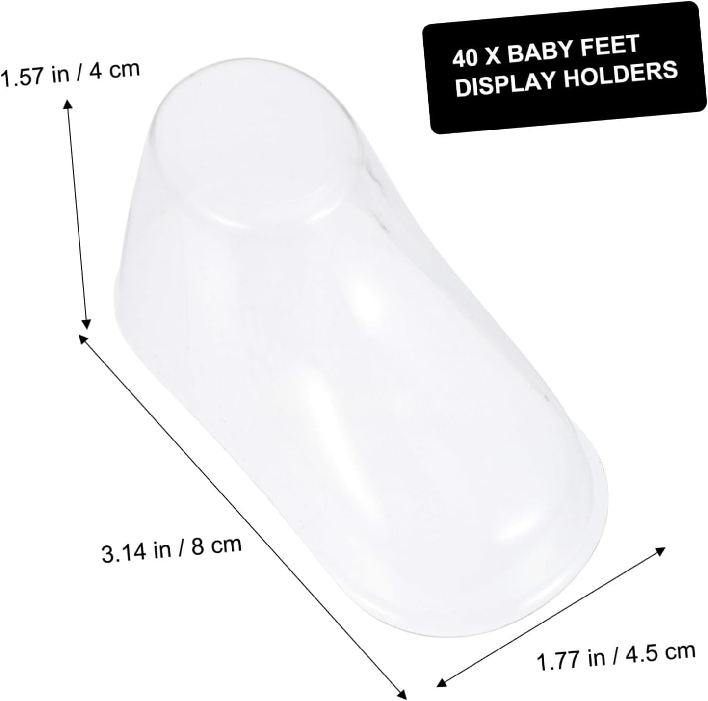 40 piezas de soporte transparente para zapatos de bebé, soporte de exhibición de zapatos para niños pequeños, calcetines para niños pequeños,