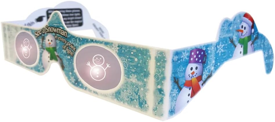 Paquete variado de 5 pares de gafas 3D de Navidad para 2023, con pingüinos, cascanueces, cascabeles, Papá Noel, muñecos de nieve, listos para usar.
