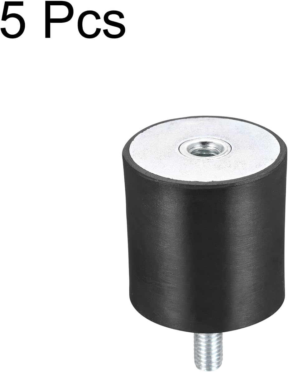 uxcell Soportes de goma M10 M10 machohembra, amortiguador de vibraciones D50 mm x H50 mm, para motor de garaje, compresor de aire, bobinas de barco