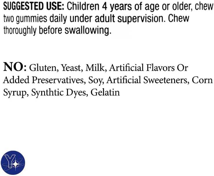Suplemento probiótico de inulina para niños, gomitas vegetarianas Spring Valley, frutas surtidas, 60 unidades y marcapáginas de regalo YOLOMOLO