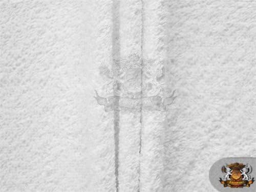 Tela de algodón de rizo blanco nieve 16 oz vendido por una pieza de yarda 60 x 36 pulgadas