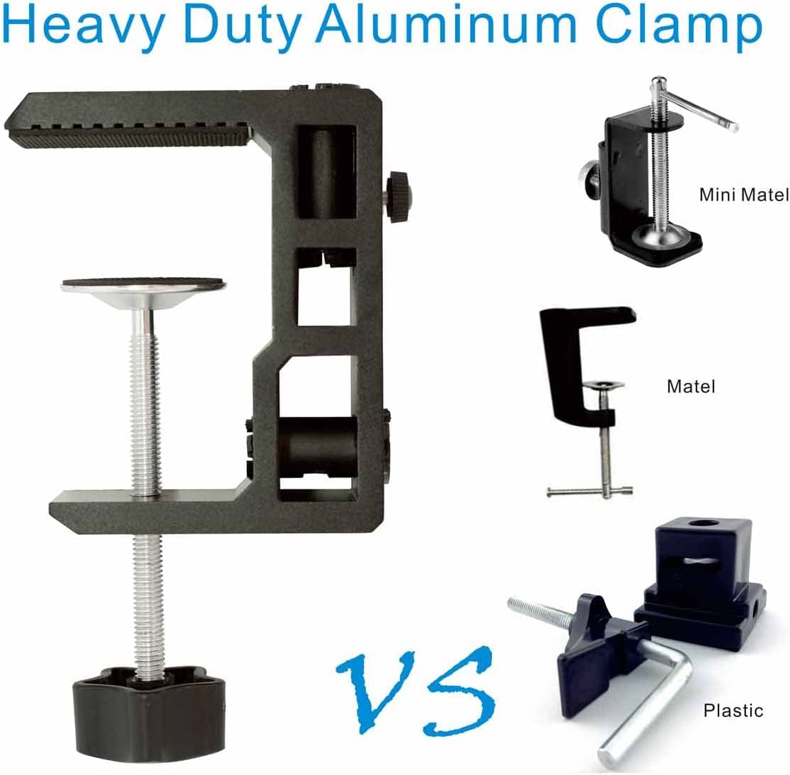 Replacement Heavy Duty C Clamp for 12 Base Magnifying LampXINME Desk LampSwing Arm LampPhone MountI pad MountTablet HolderMic Holder (G2 BLACK)