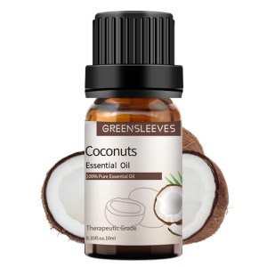 GREENSLEEVES Aceite esencial de Coc, aceites de aromaterapia 100% puros, 0.3 fl oz GREENSLEEVES Aceite esencial de Coc, aceites de aromaterapia 100% puros, 0.3 fl oz