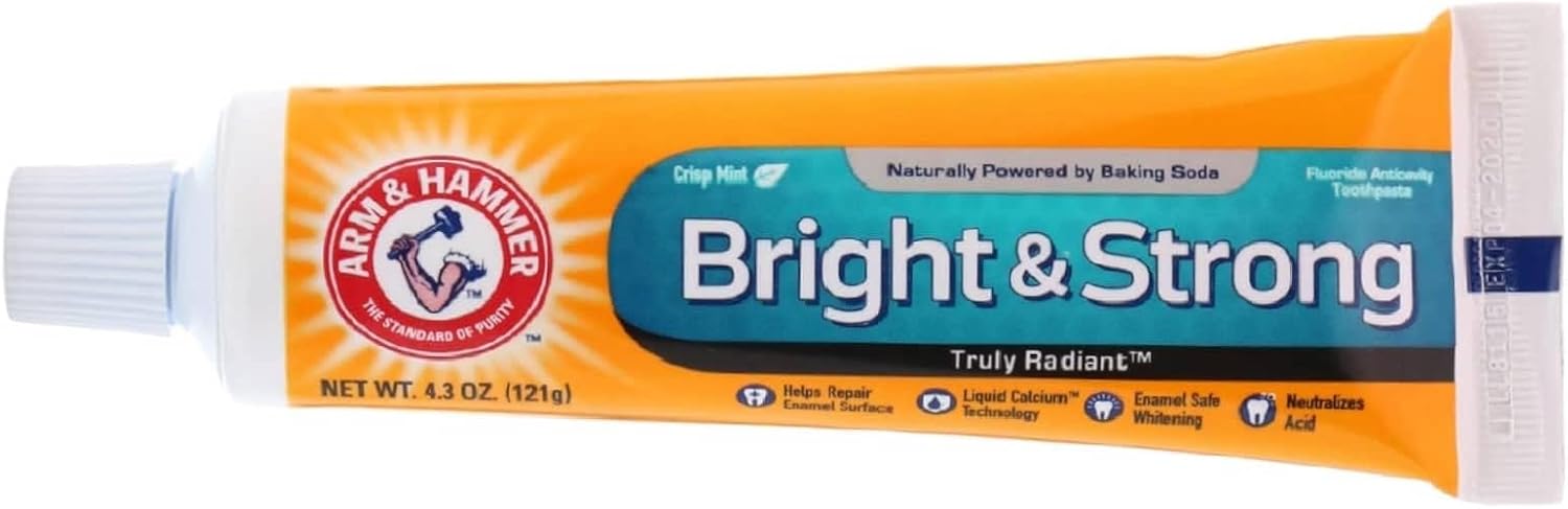 ARM & HAMMER Pasta de dientes esmaltada, menta crujiente, 4.3 onzas (paquete de 7)
