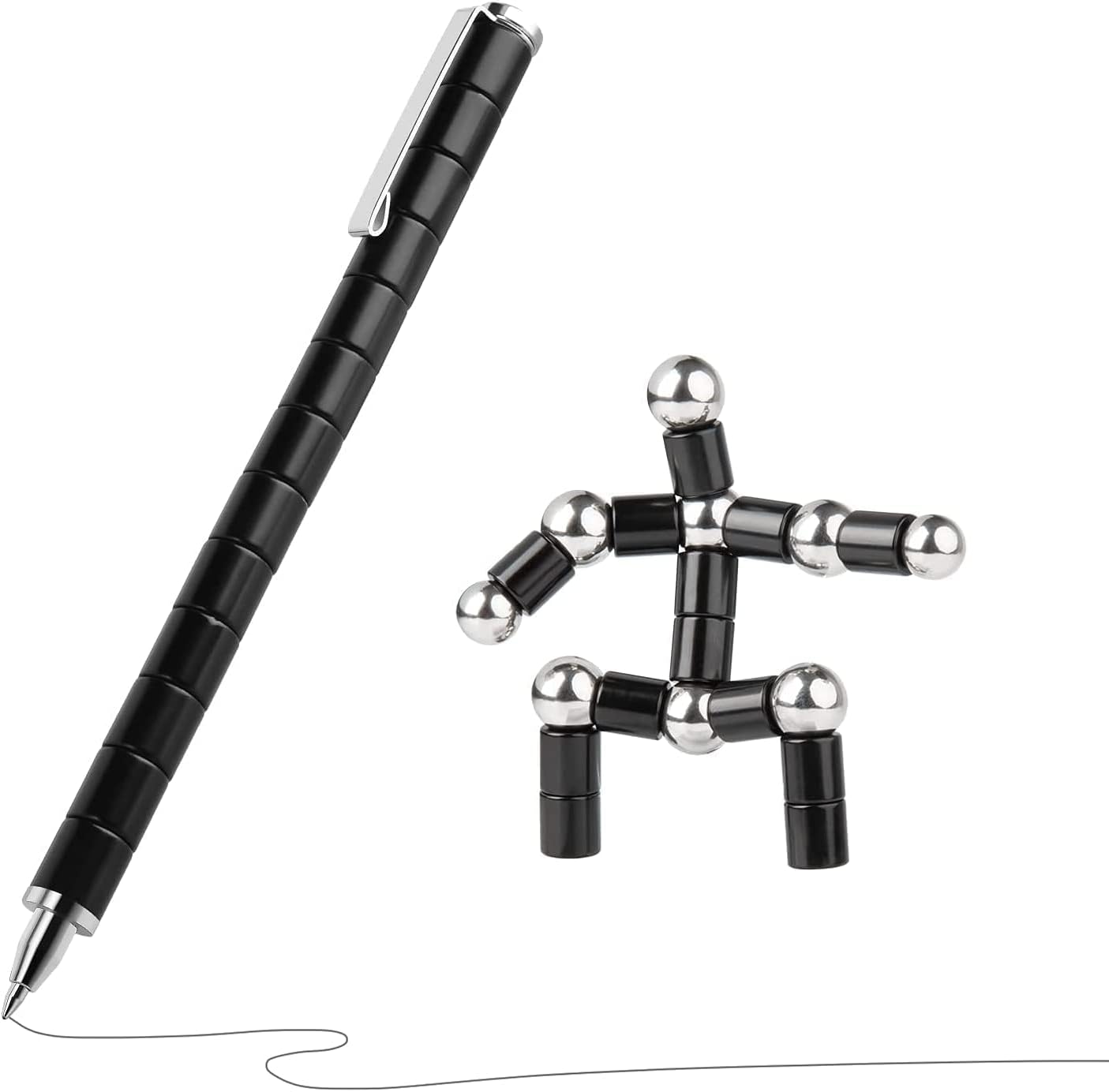 Bolígrafo de juguete para aliviar el estrés, bolígrafo magnético creativo, bolígrafo de metal magnético de descompresión, bolígrafo Strato