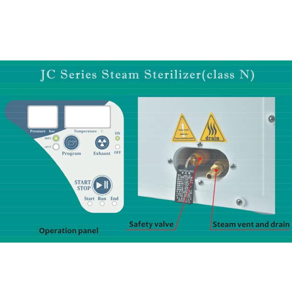 Esterilizador de vapor automático de pantalla LED digital Autoclave Esterilizador de laboratorio de alta temperatura Clase N con control automático