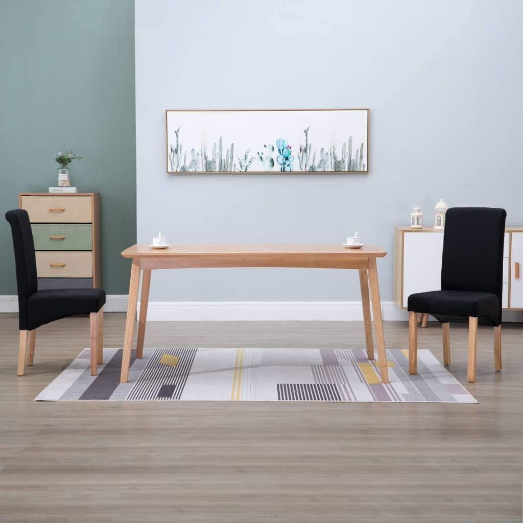Dining Chairs 2 Pcs Black Fabric,Living Room Dining Chairs,Counter Dining Chairs Suitable for Daily Dining Or Special Events Such As Meetings,