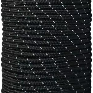 Cuerda de paracaídas al aire libre de 164.0 ft, cuerda reflectante más fuerte, cuerda de supervivencia, cuerda para tienda de campaña (negro) Cuerda de paracaídas al aire libre de 164.0 ft, cuerda reflectante más fuerte, cuerda de supervivencia, cuerda para tienda de campaña (negro)