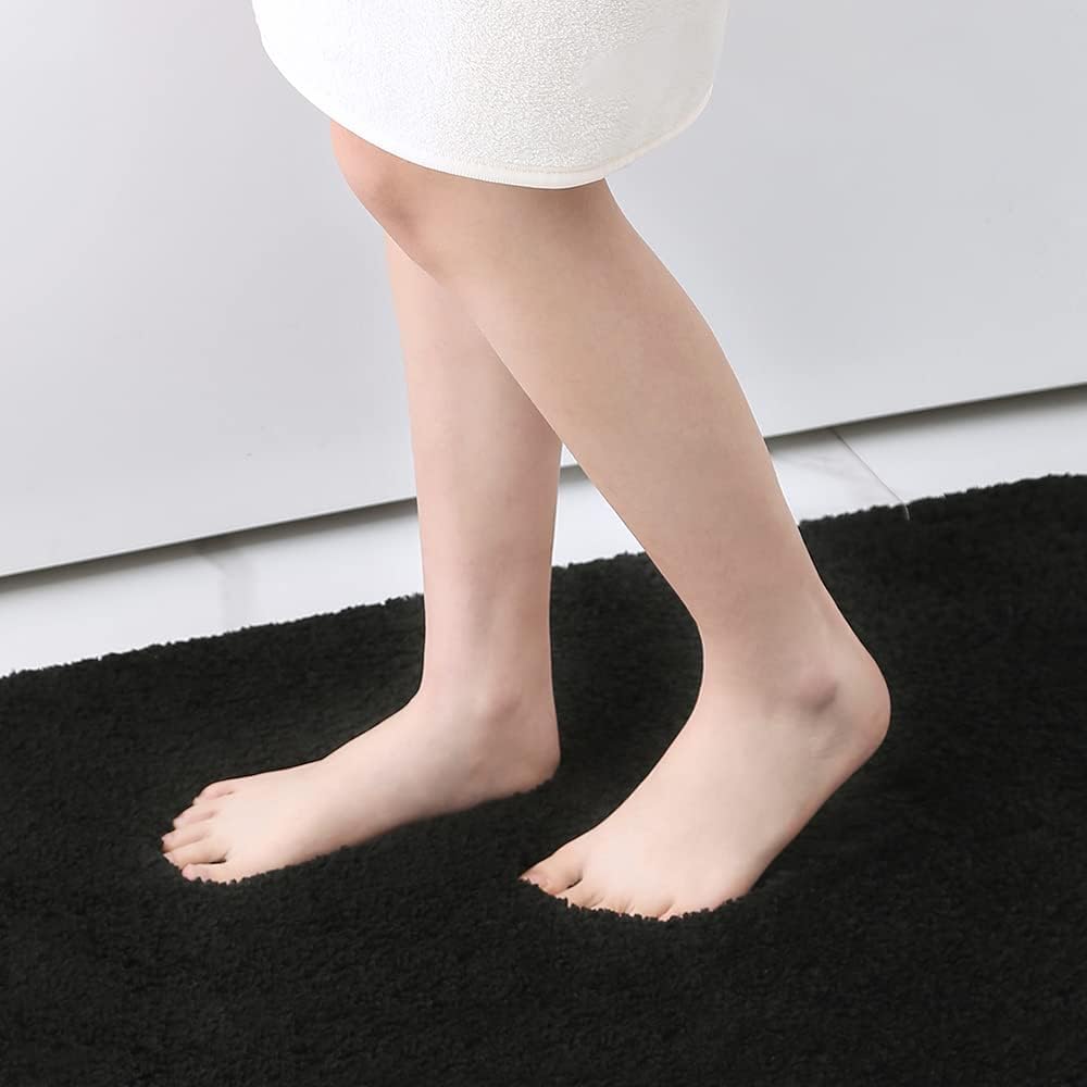 MRL Alfombra de baño súper suave, absorbente de agua, antideslizante, lavable a máquina, de secado rápido, para baño, alfombra de ducha de